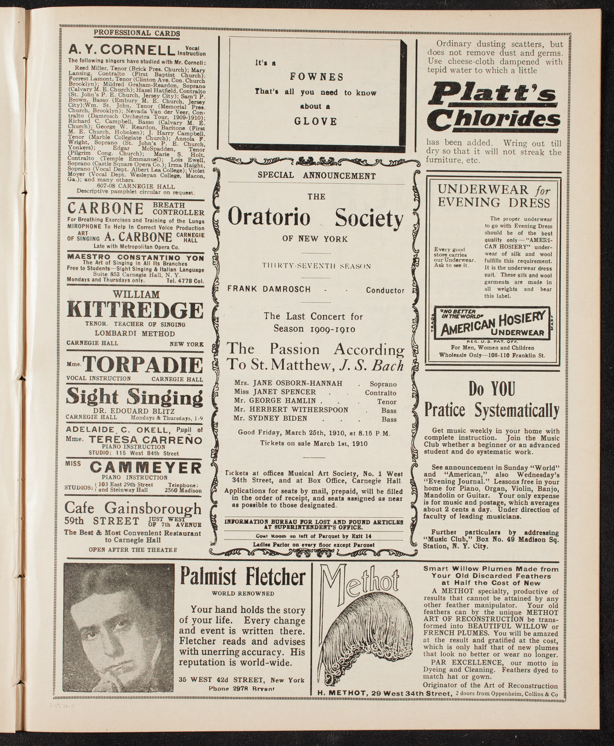 Symphony Concert for Young People, March 19, 1910, program page 9