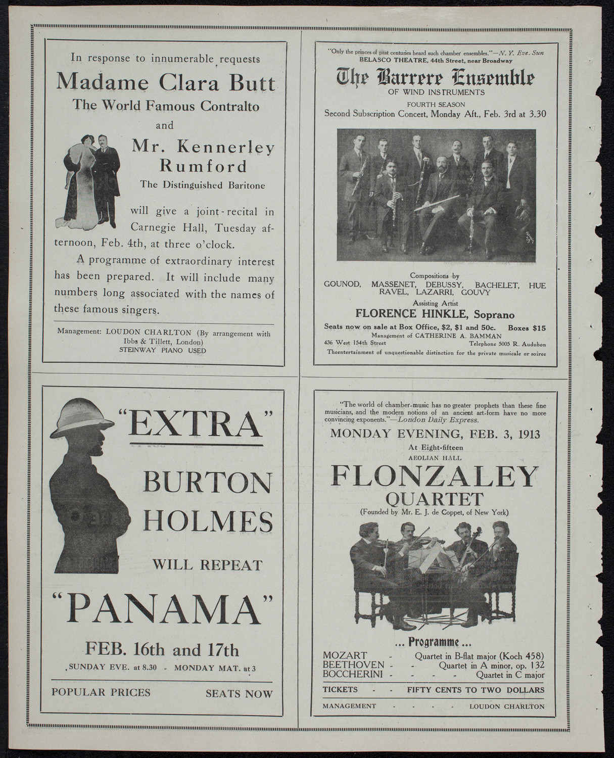 New York Philharmonic, January 31, 1913, program page 10