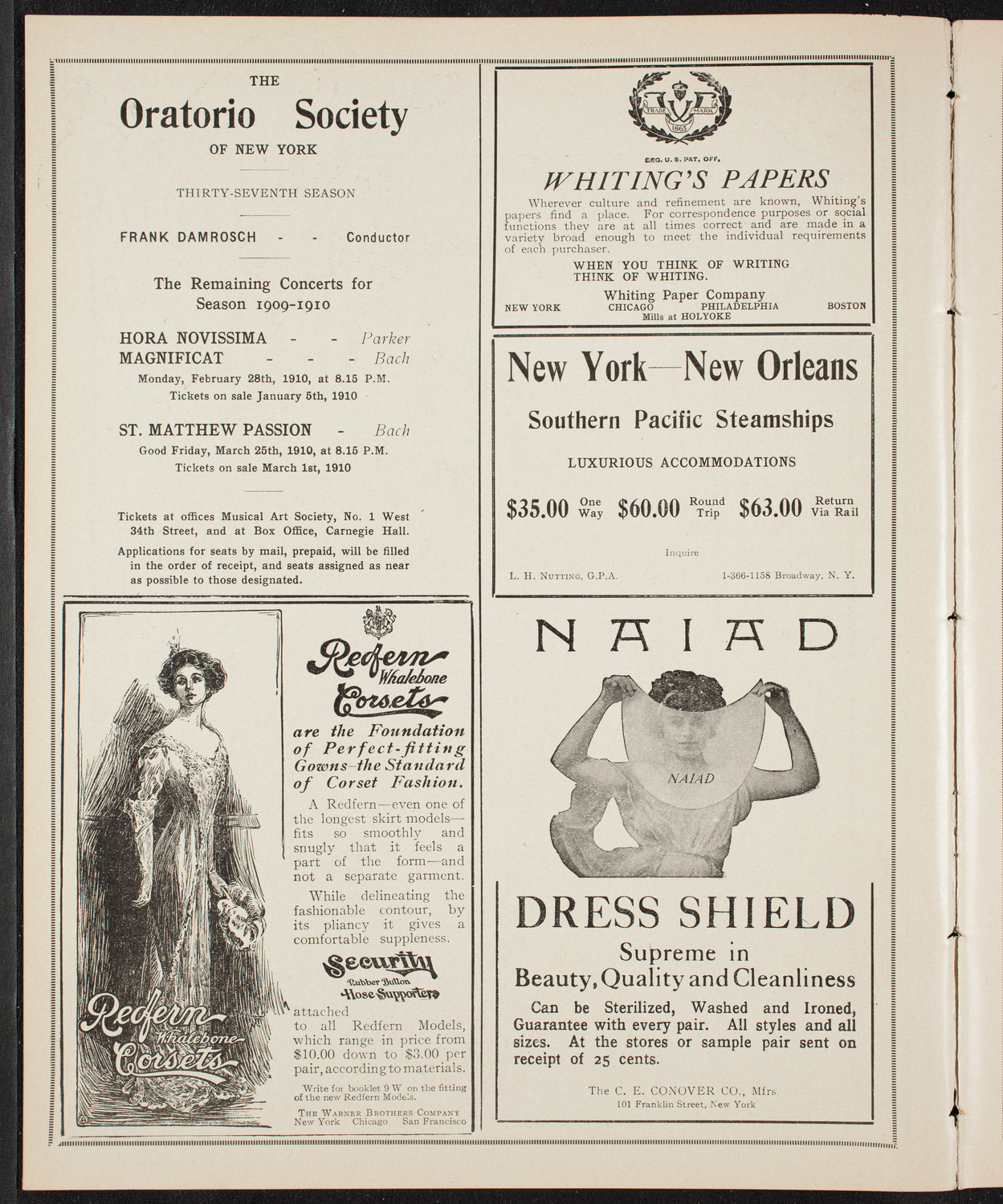 The Civic Forum, December 28, 1909, program page 2