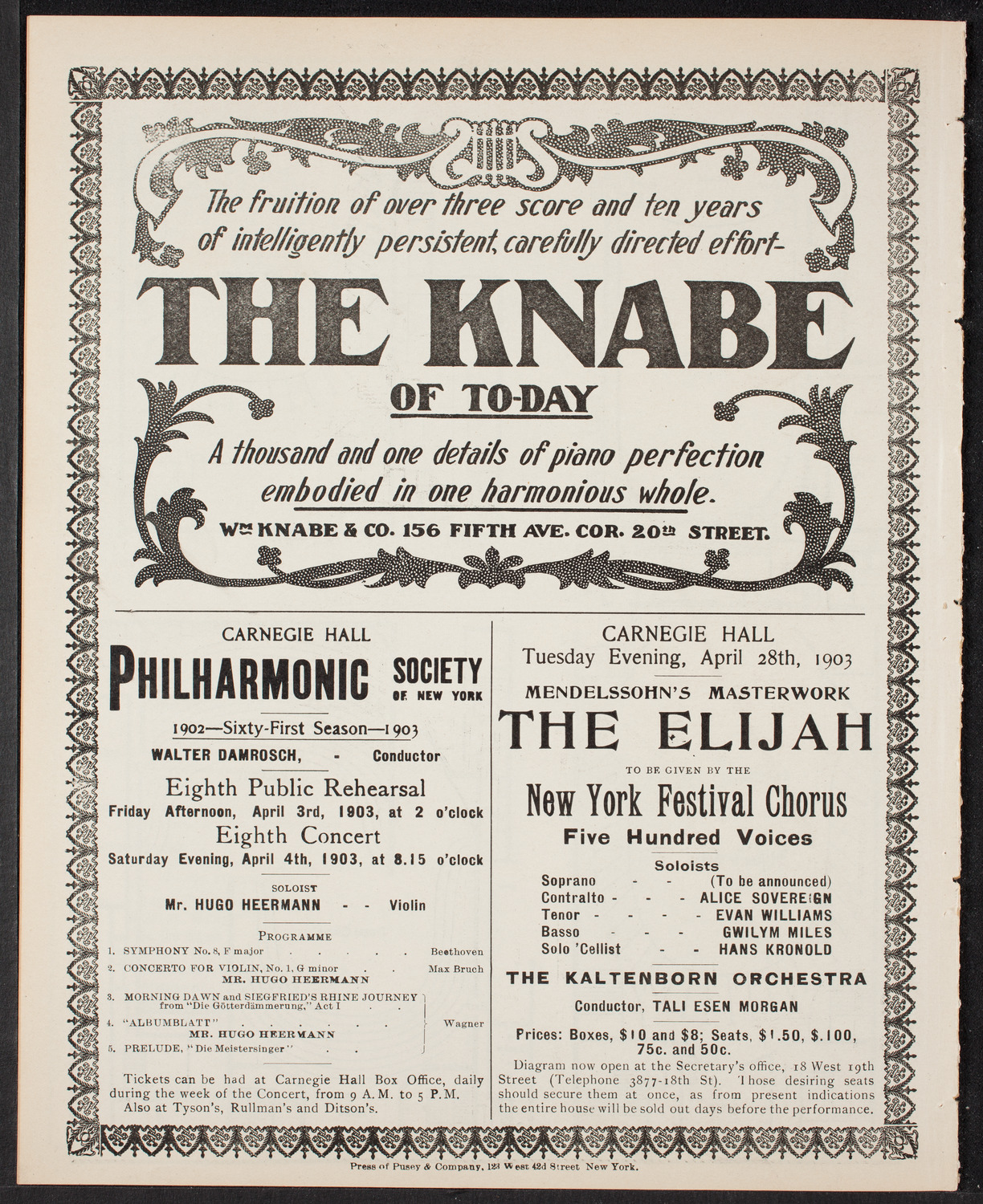 Symphony Concert for Young People, March 28, 1903, program page 12