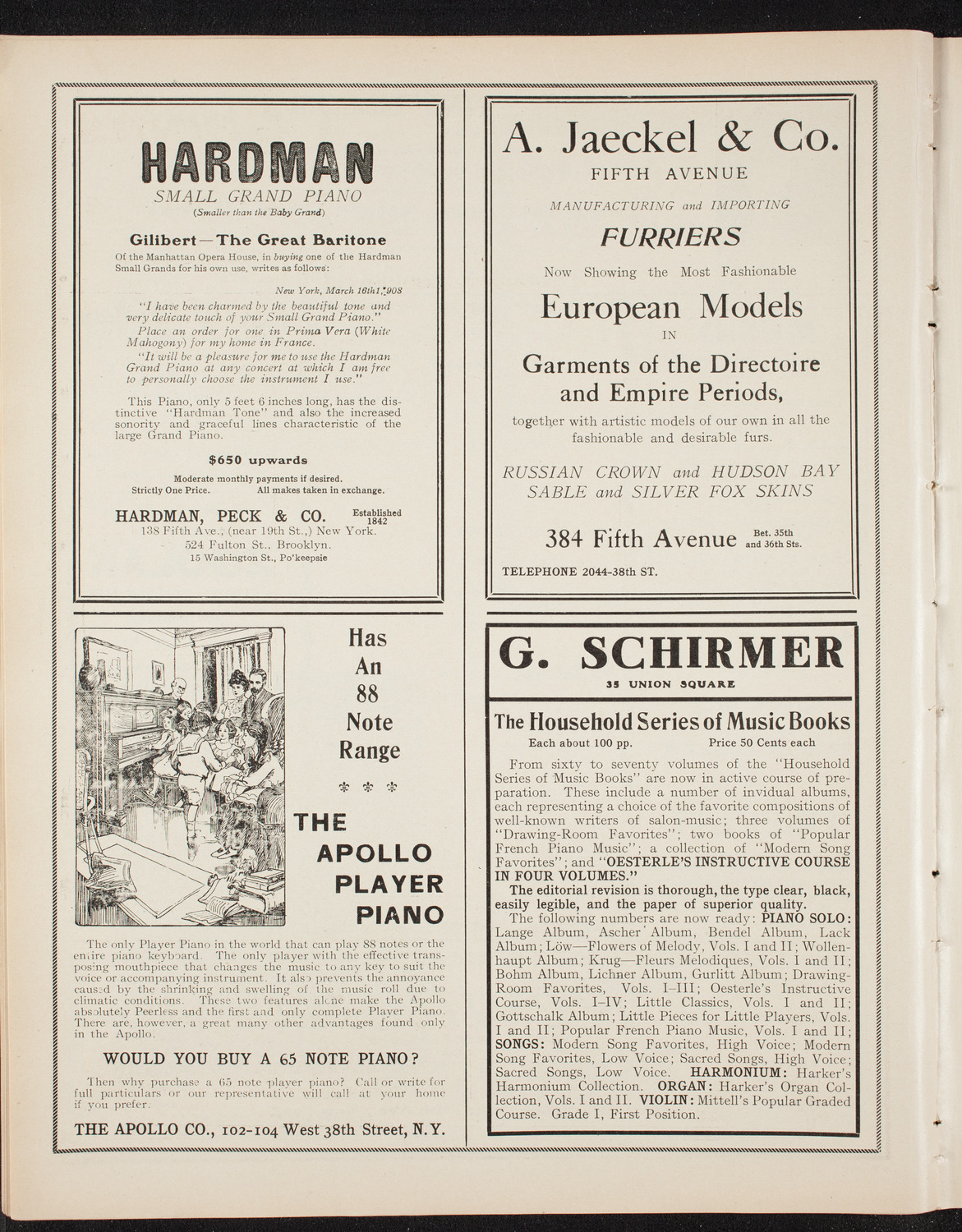 Benefit: National Republican College League, October 30, 1908, program page 8