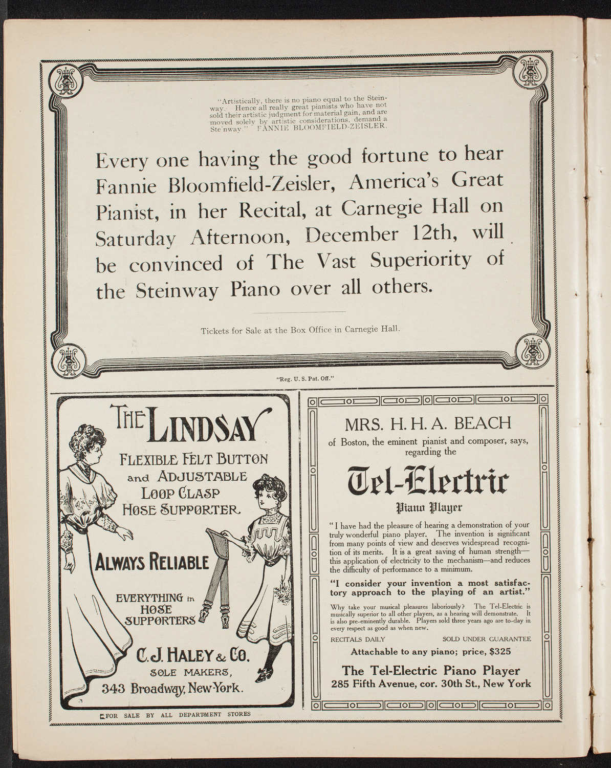 Boston Symphony Orchestra, December 5, 1908, program page 4