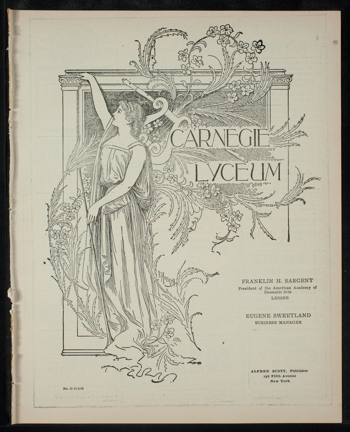 Lecture by Colonel E.A. Havers, December 4, 1902, program page 1