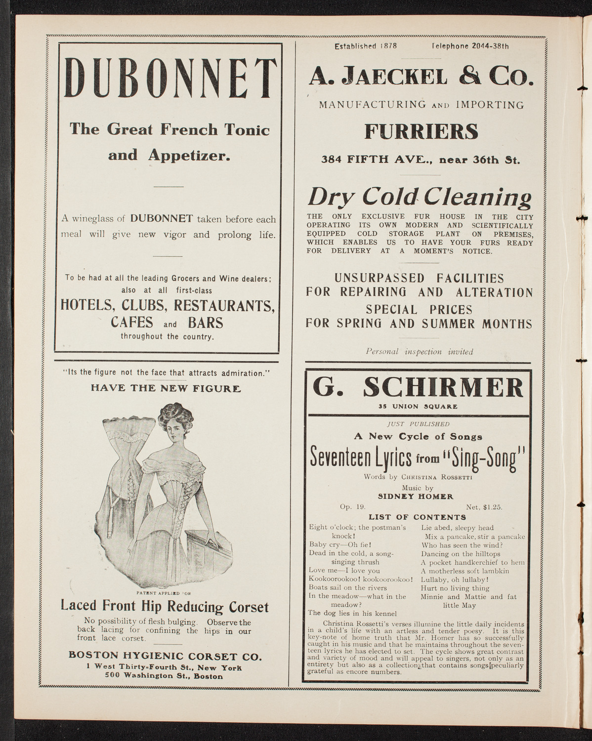 Oratorio Society of New York, April 16, 1908, program page 8