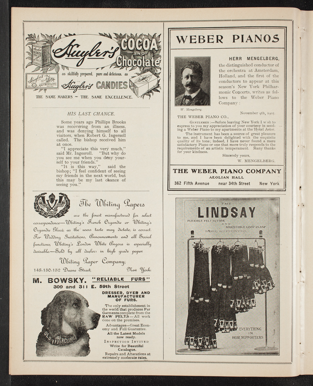 Boston Symphony Orchestra, December 7, 1905, program page 6