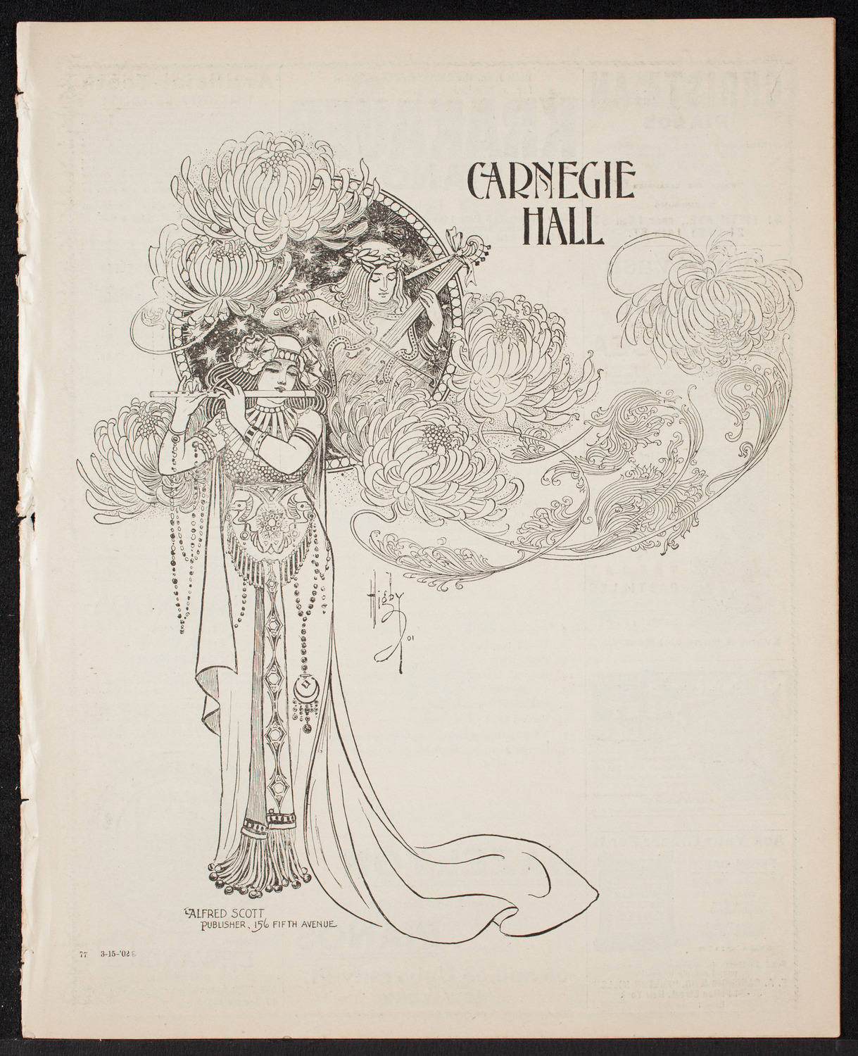New York Philharmonic, March 15, 1902, program page 1