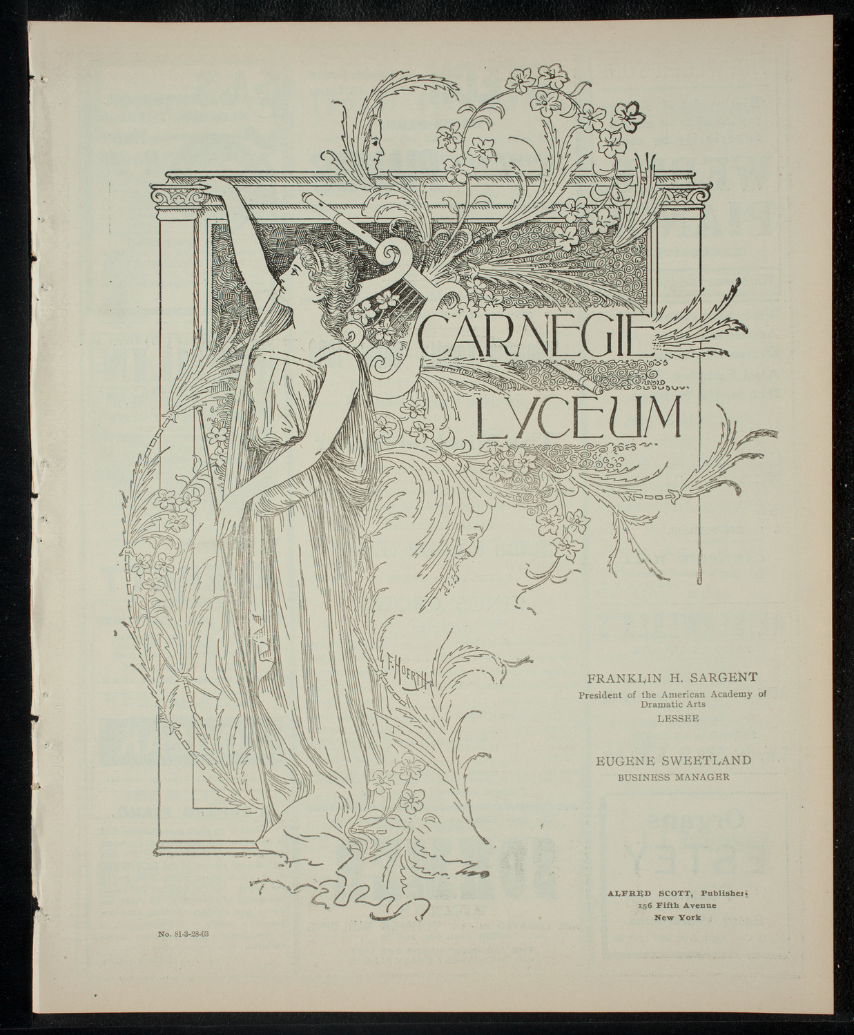 Columbia Varsity Show 1903, March 28, 1903, program page 1