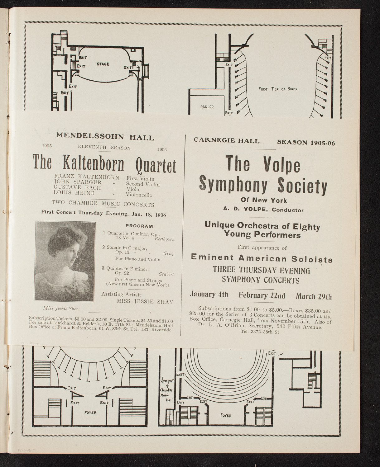 New York Philharmonic, December 1, 1905, program page 11