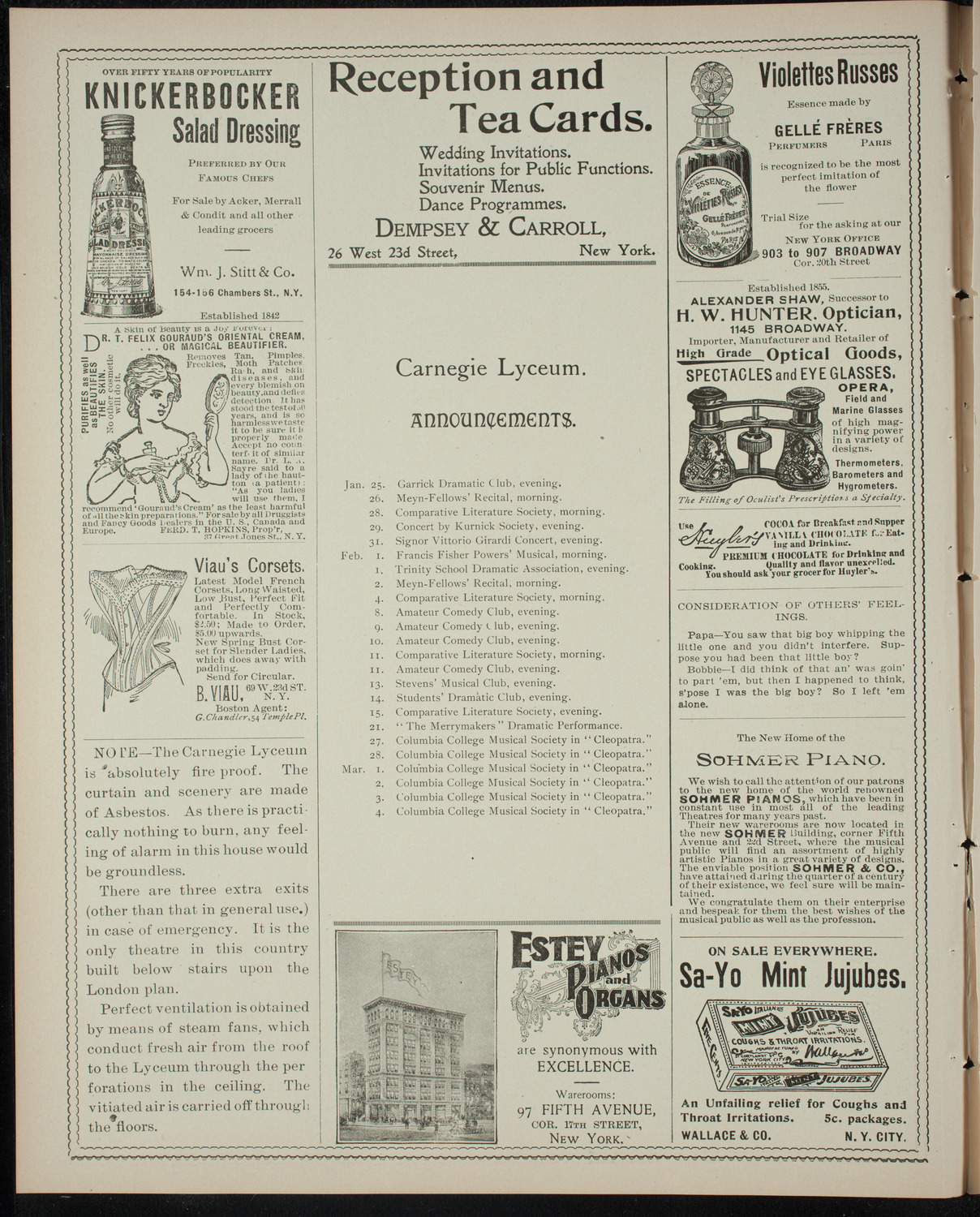 Entertainment Presented by Alice Killin-Keough, January 24, 1899, program page 2