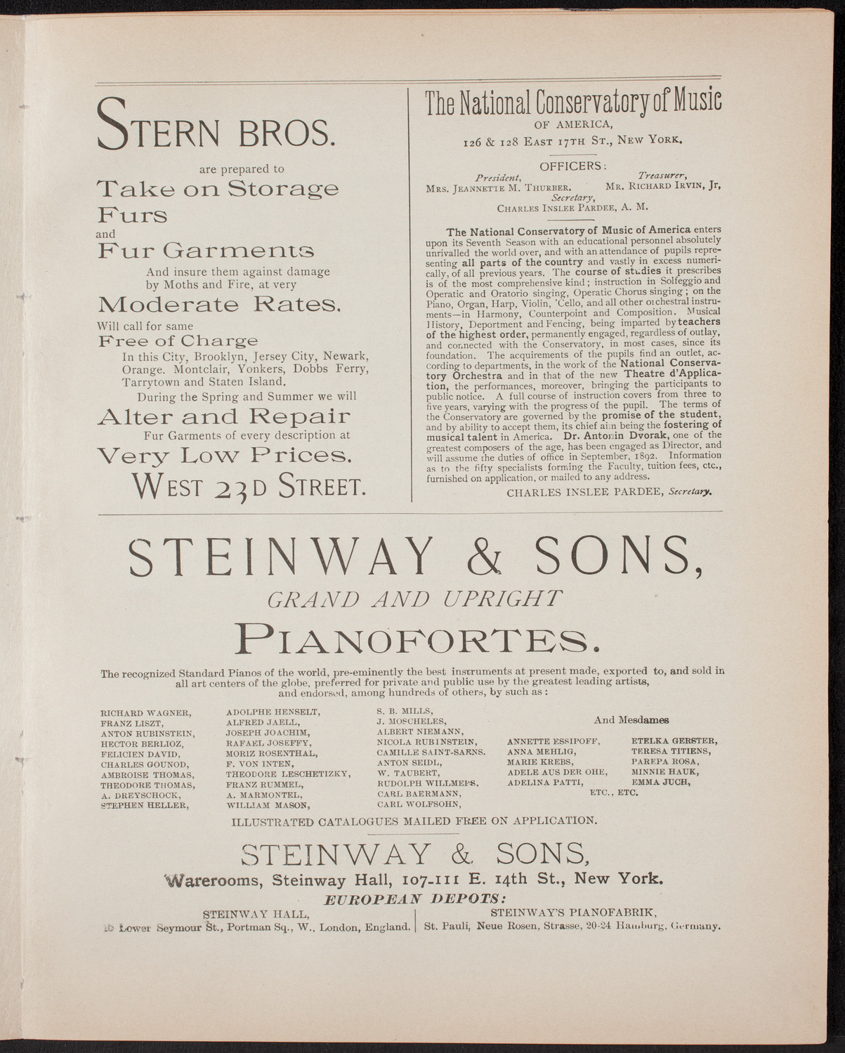 Oratorio Society of New York: Handel Festival, April 30, 1892, program page 7