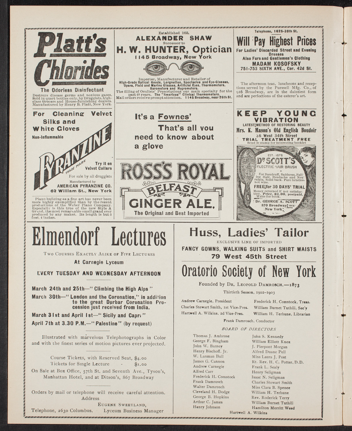 Louis A. von Gaertner Orchestral Concert, March 25, 1903, program page 2