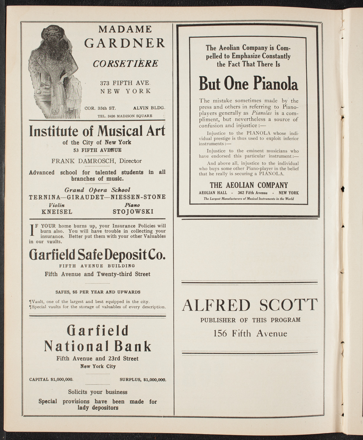 Benefit: St. Vincent de Paul Society, May 1, 1910, program page 6