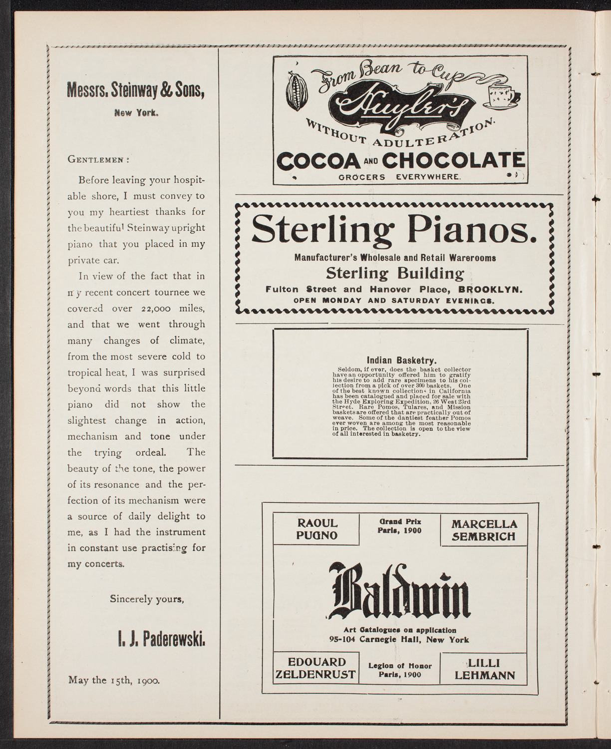 Louis A. von Gaertner Orchestral Concert, March 25, 1903, program page 4