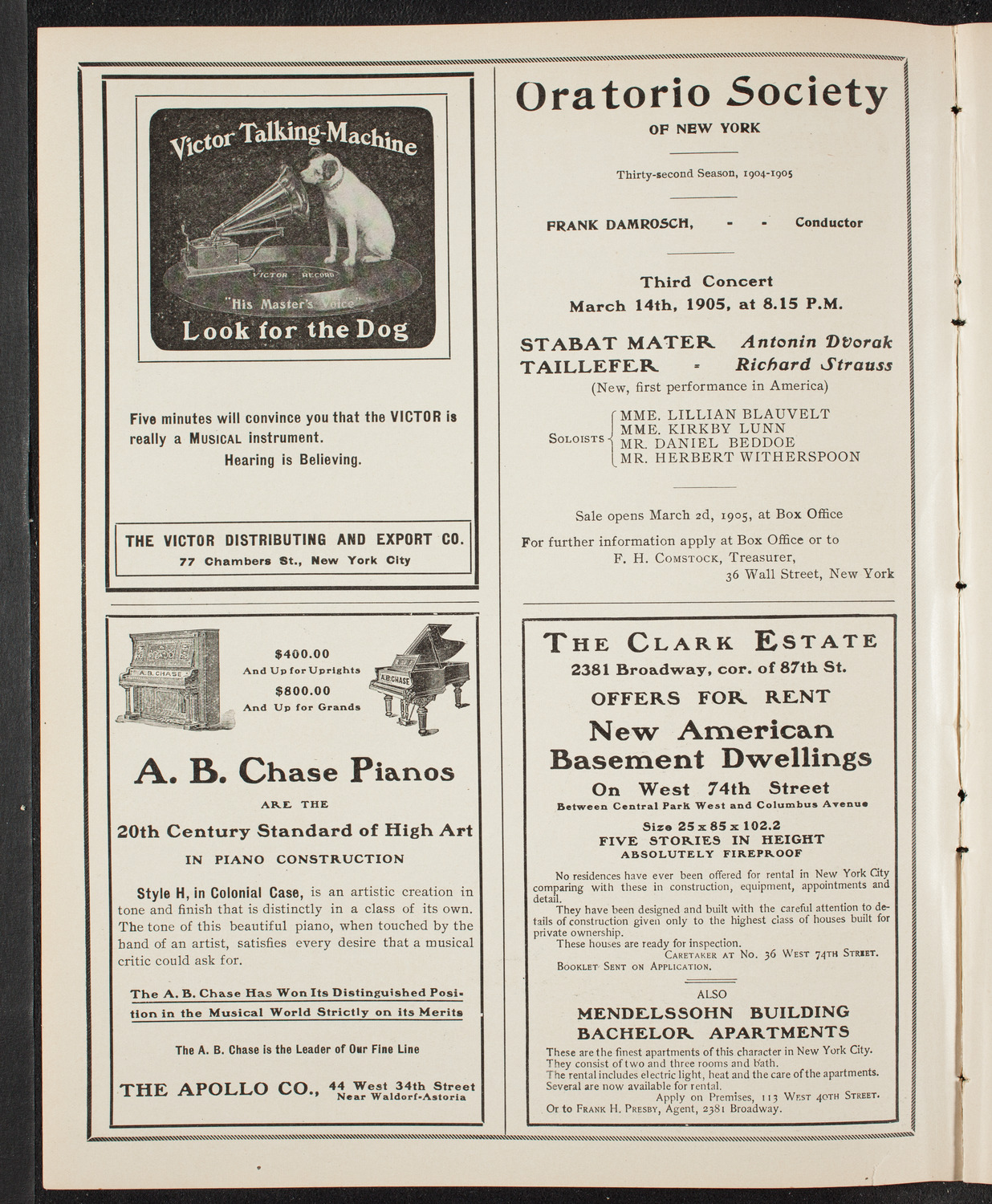 Symphony Concert for Young People, March 11, 1905, program page 2