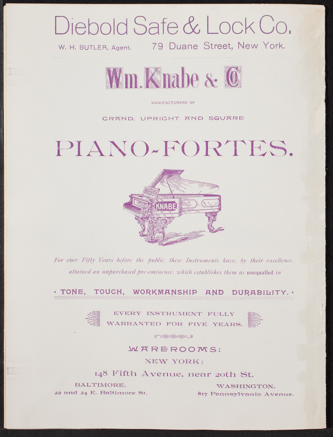 New York Banks' Glee Club, May 21, 1892, program page 18