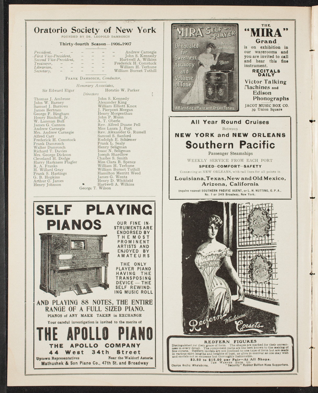New York Symphony Orchestra, March 31, 1907, program page 2