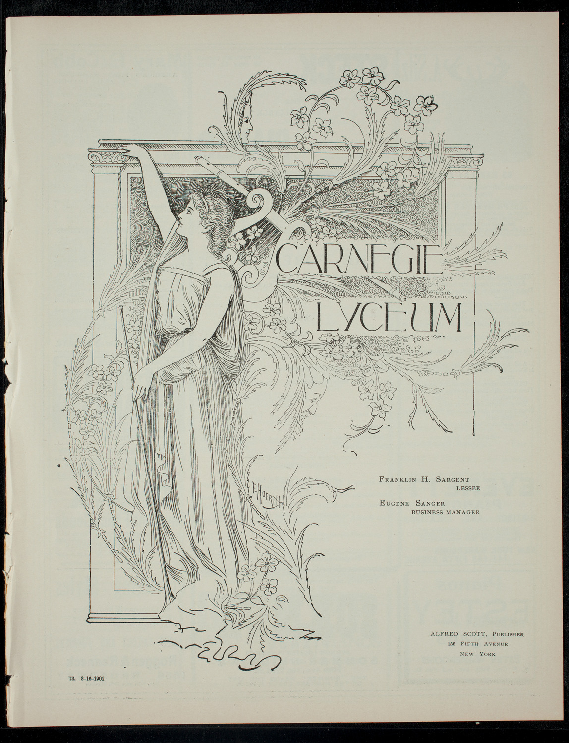 The Children's Theatre, March 16, 1901, program page 1