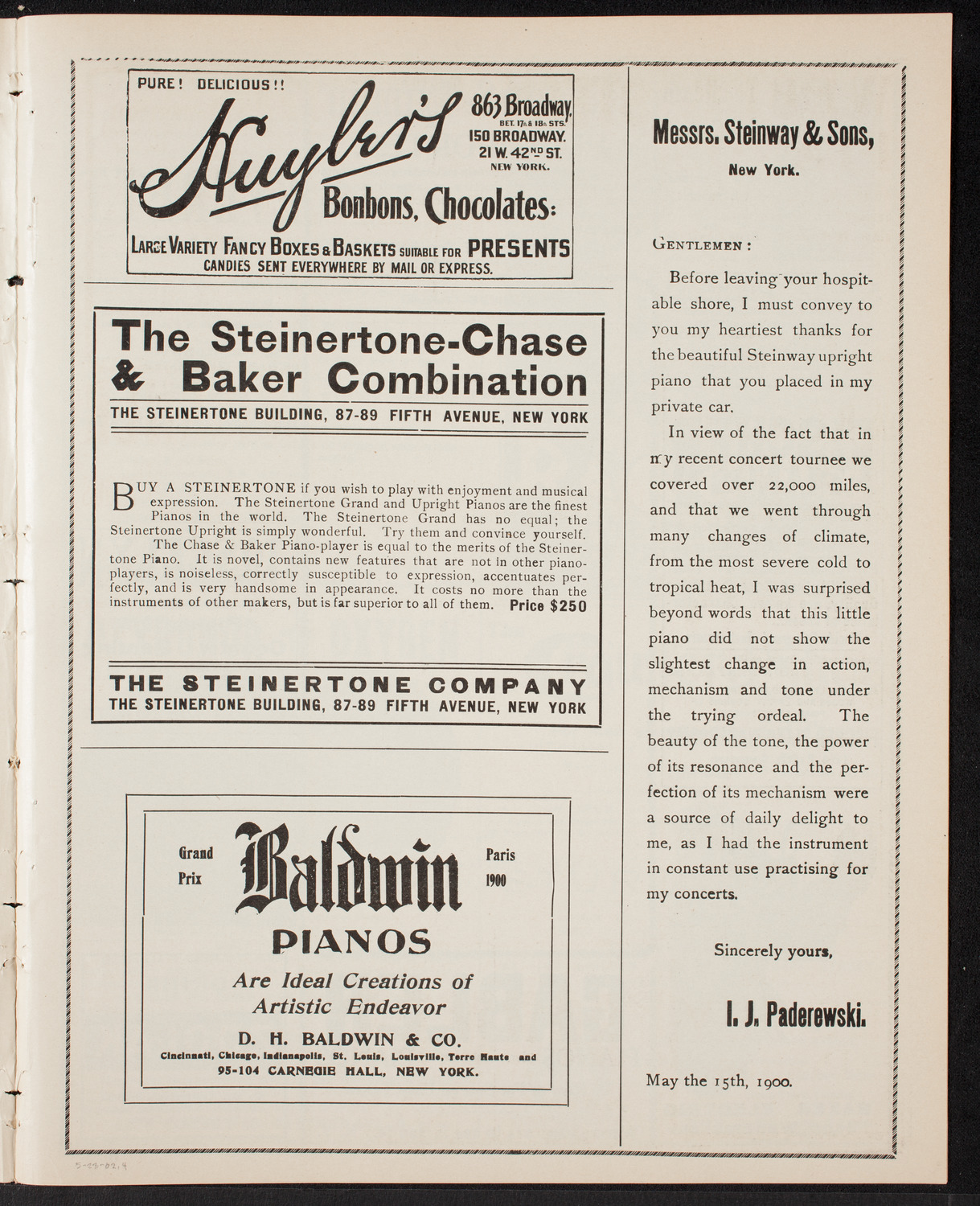 Graduation: Packard Commercial School, May 23, 1902, program page 7