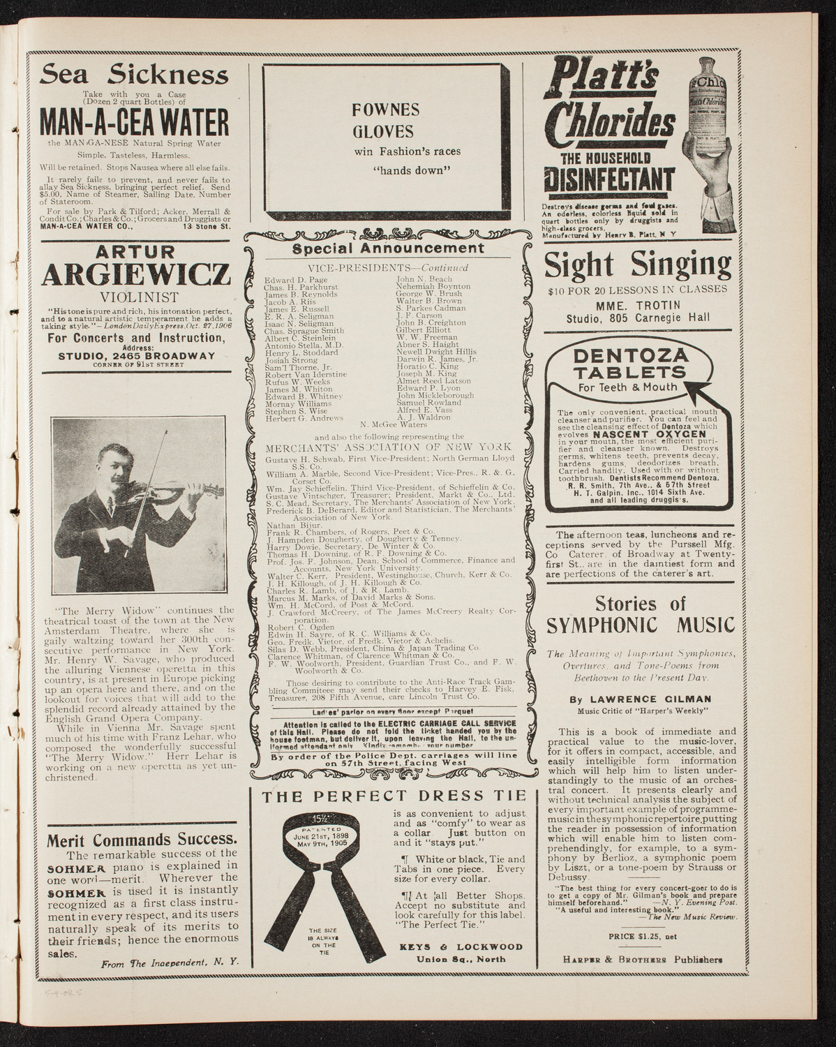 Rally to Enforce the Constitution, May 4, 1908, program page 9