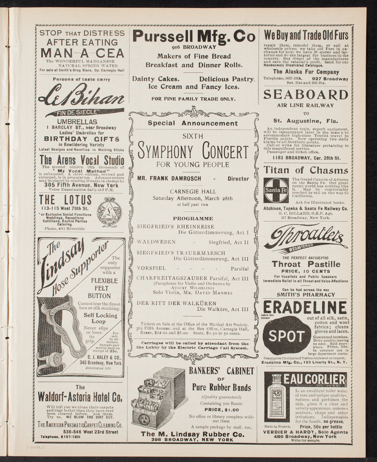 Oratorio Society of New York, March 24, 1903, program page 9