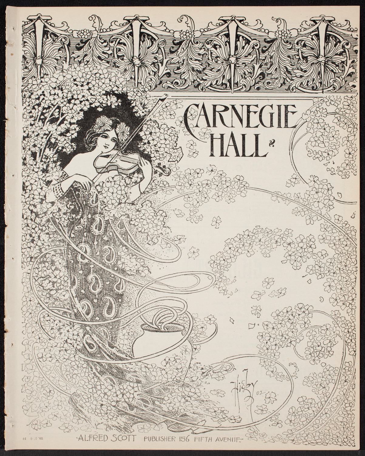 New York Banks' Glee Club, February 12, 1903, program page 1