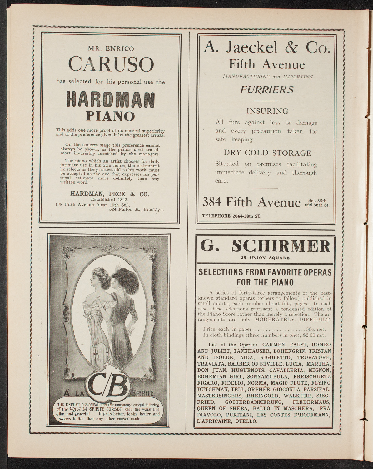 Gustav Mahler and New York Philharmonic, April 6, 1909, program page 8