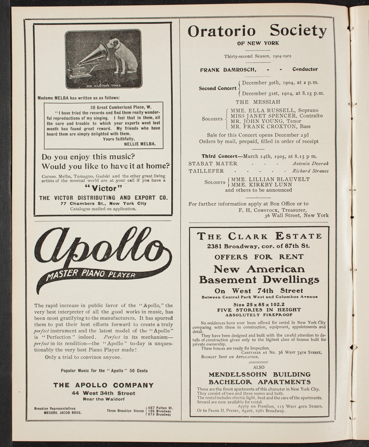 Sousa and His Band, December 4, 1904, program page 2