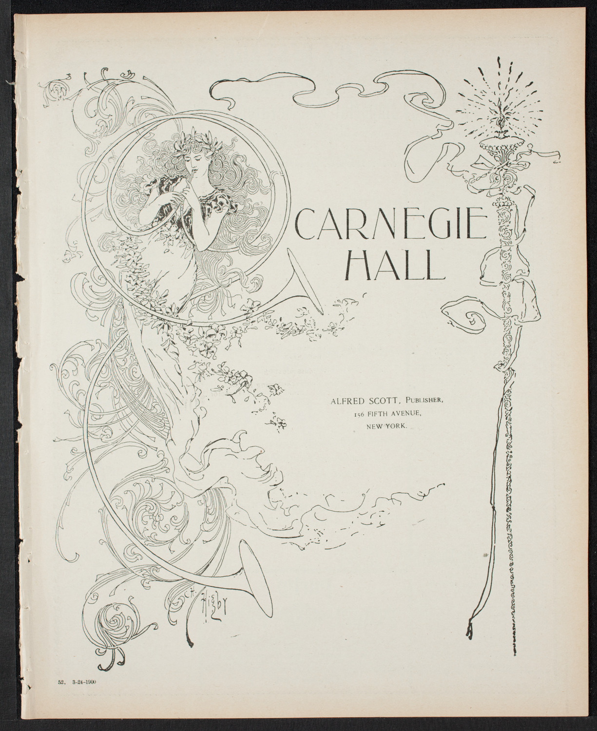 New York Philharmonic, March 24, 1900, program page 1