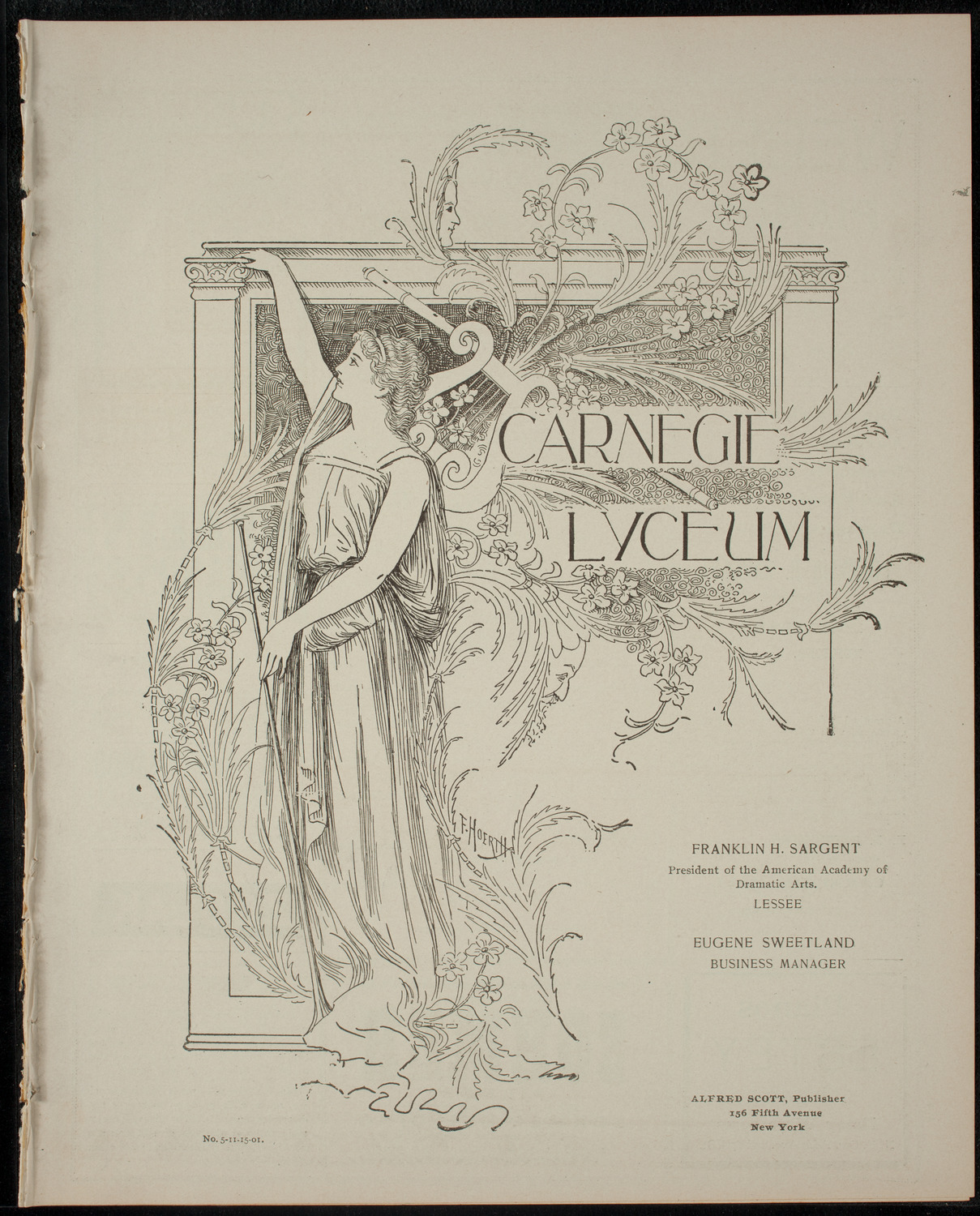 14th Annual Scotch Concert of Clan MacKenzie No. 29, November 15, 1901, program page 1