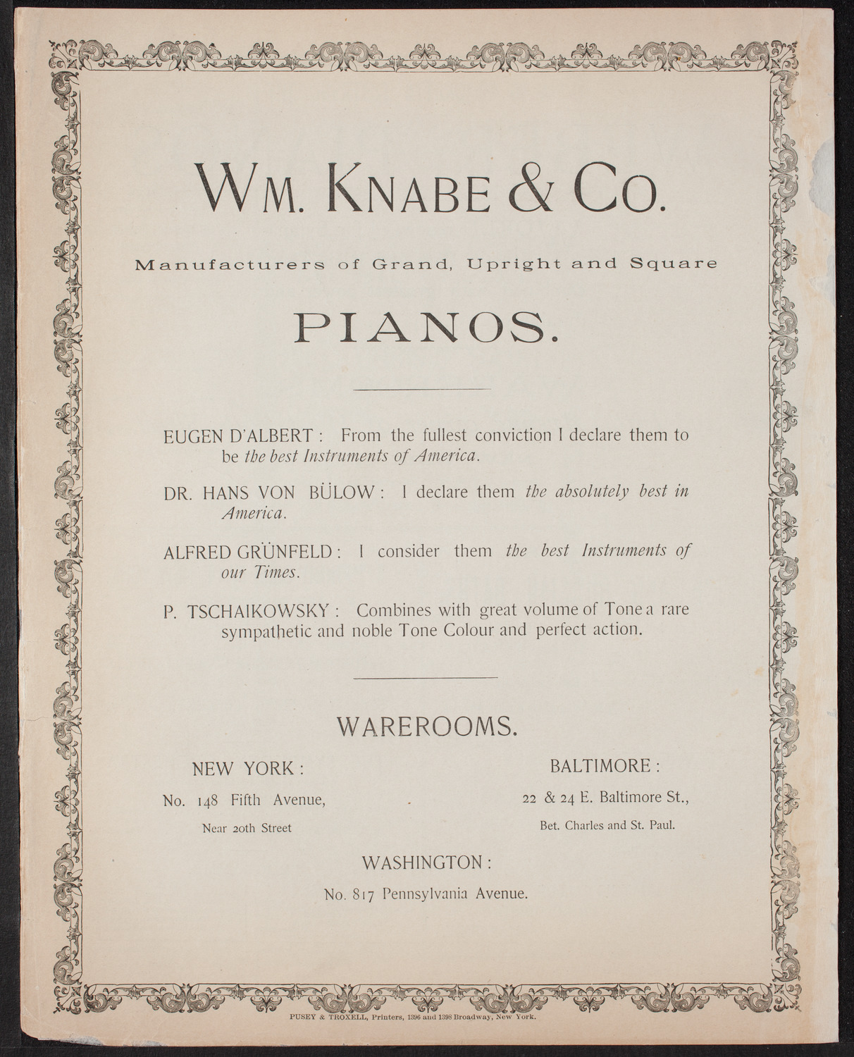 New York Philharmonic, November 19, 1892, program page 8