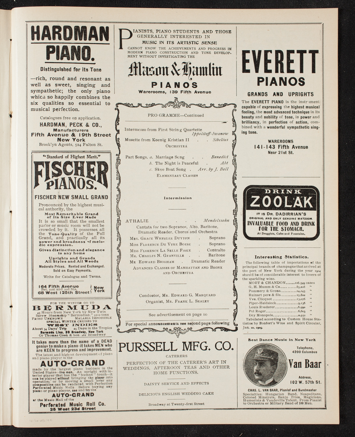 People's Singing Classes, April 30, 1905, program page 7