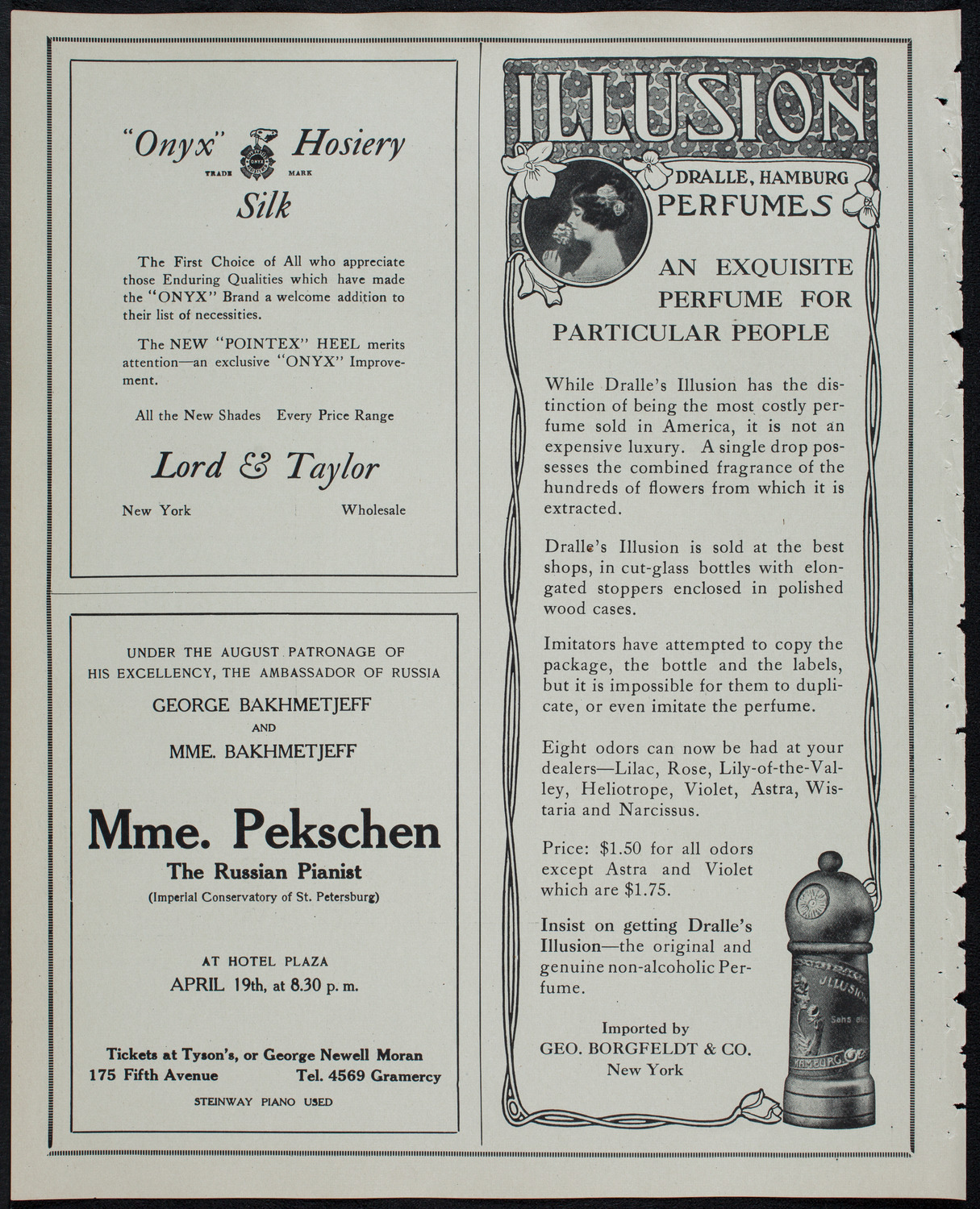 Eugène Ysaÿe, Violin, April 13, 1913, program page 8