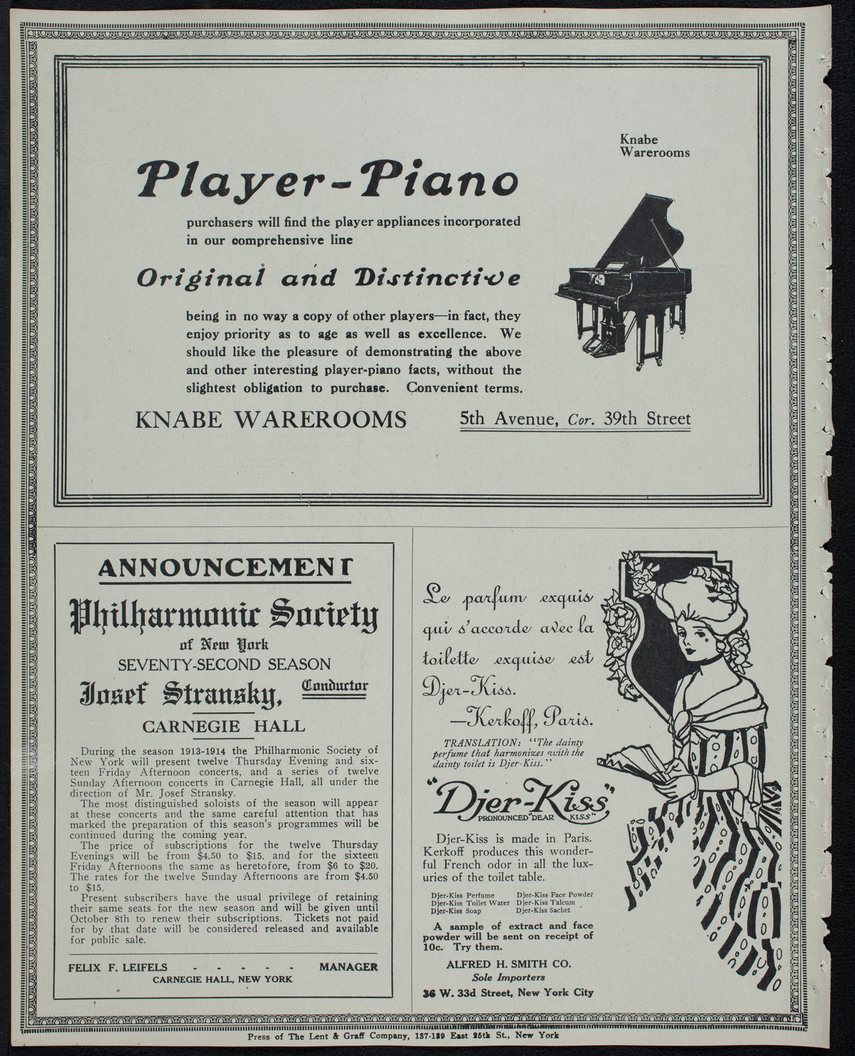 Italian Orchestral Society, May 22, 1913, program page 12