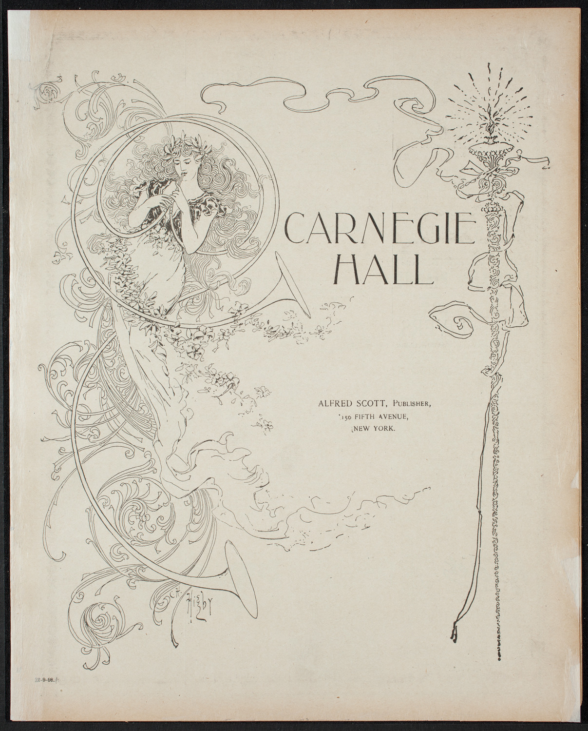 Paur Symphony Orchestra, December 9, 1898, program page 1