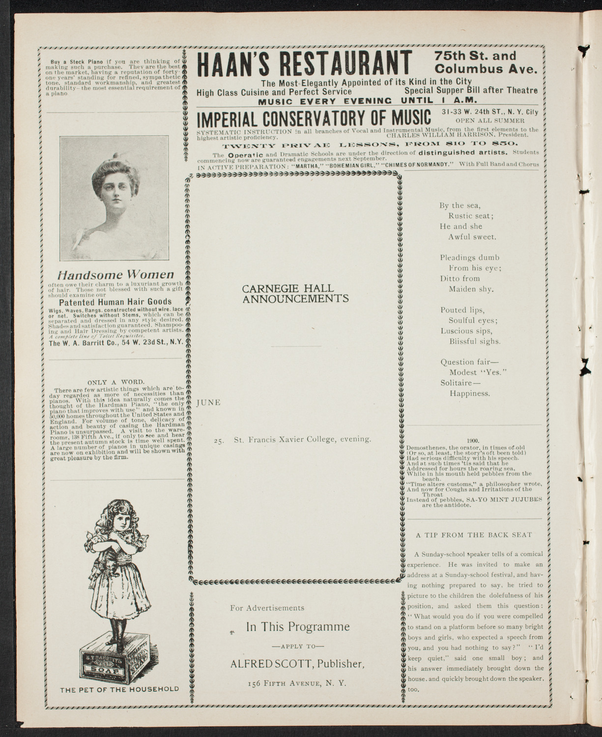 Graduation: College of the City of New York, June 21, 1900, program page 2