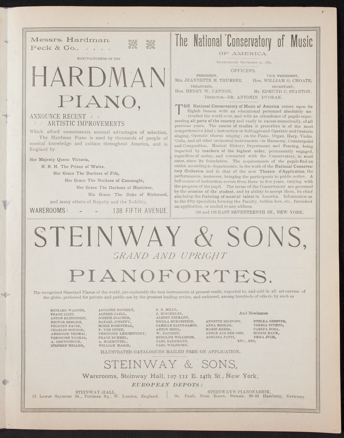 New York Symphony Orchestra, January 7, 1893, program page 5