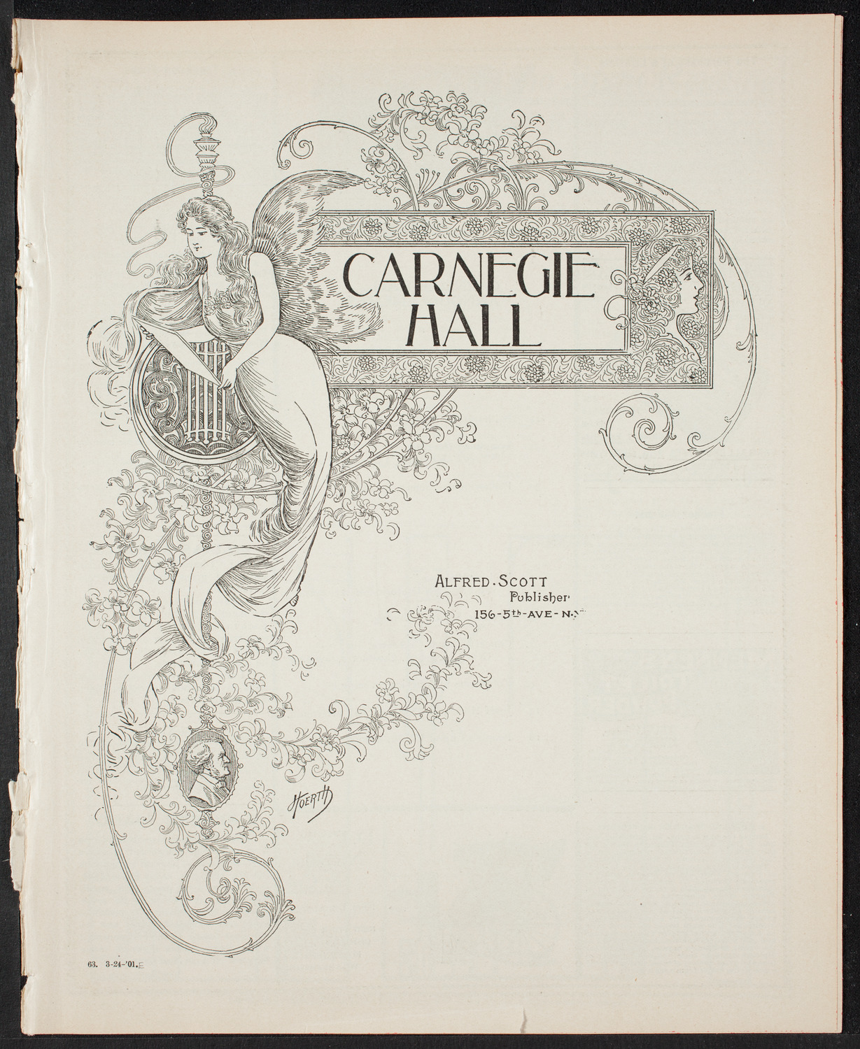 Lecture by Elbert Hubbard - "Roycroft Ideals", March 24, 1901, program page 1
