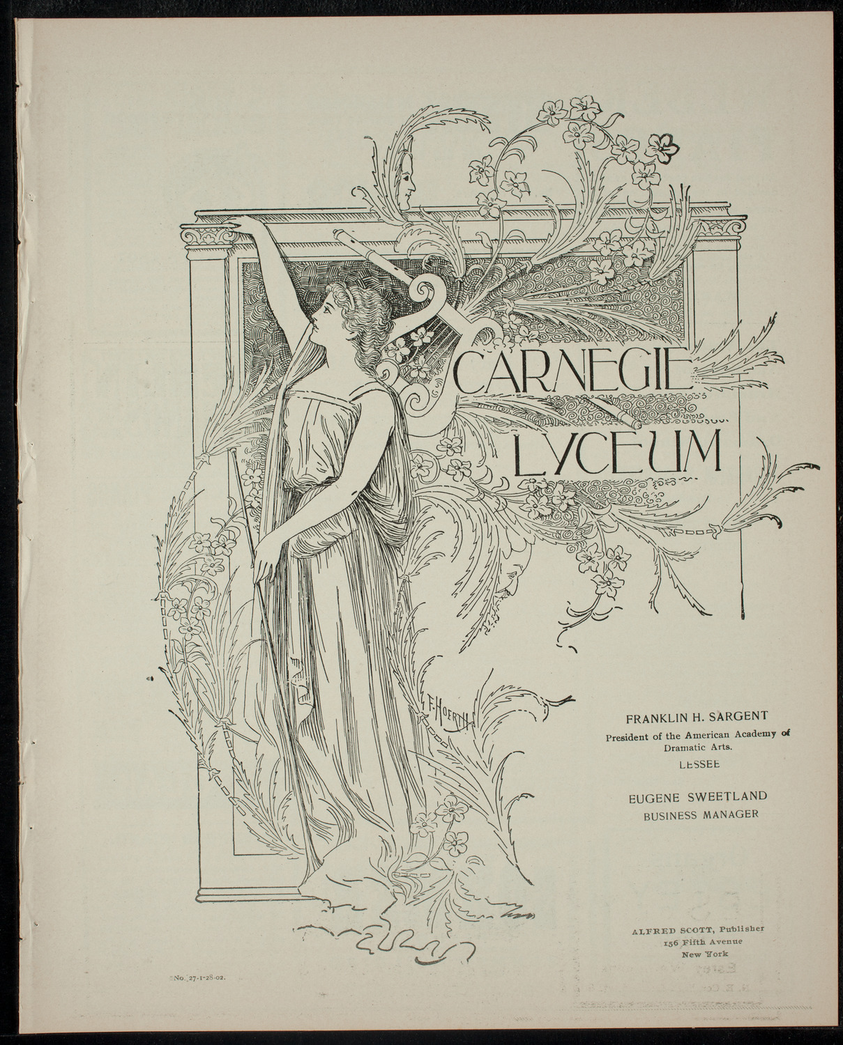 Grand Concert of the National Institute of Music, January 28, 1902, program page 1