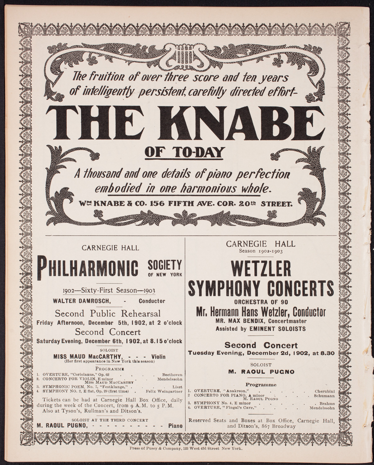 Symphony Concert for Young People, November 29, 1902, program page 12