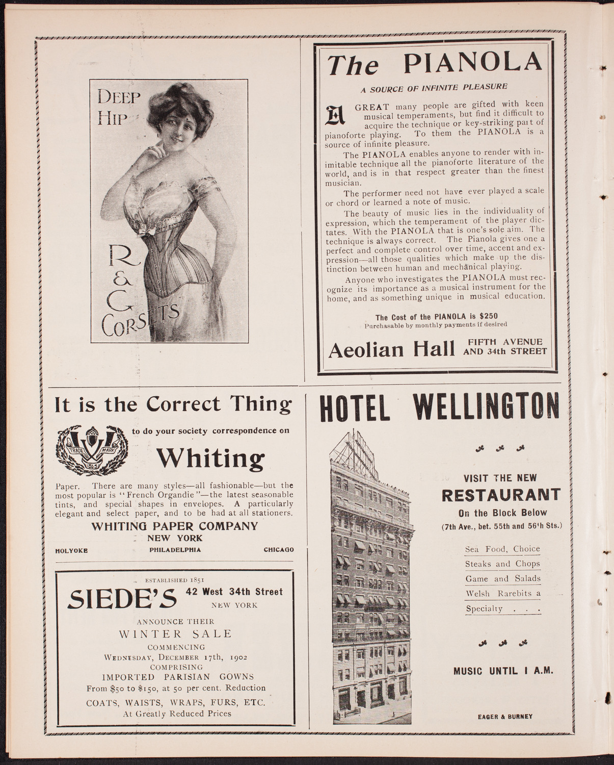 Raoul Pugno, Piano, Elsa Ruegger, Cello, and David Bispham, Baritone, December 21, 1902, program page 6