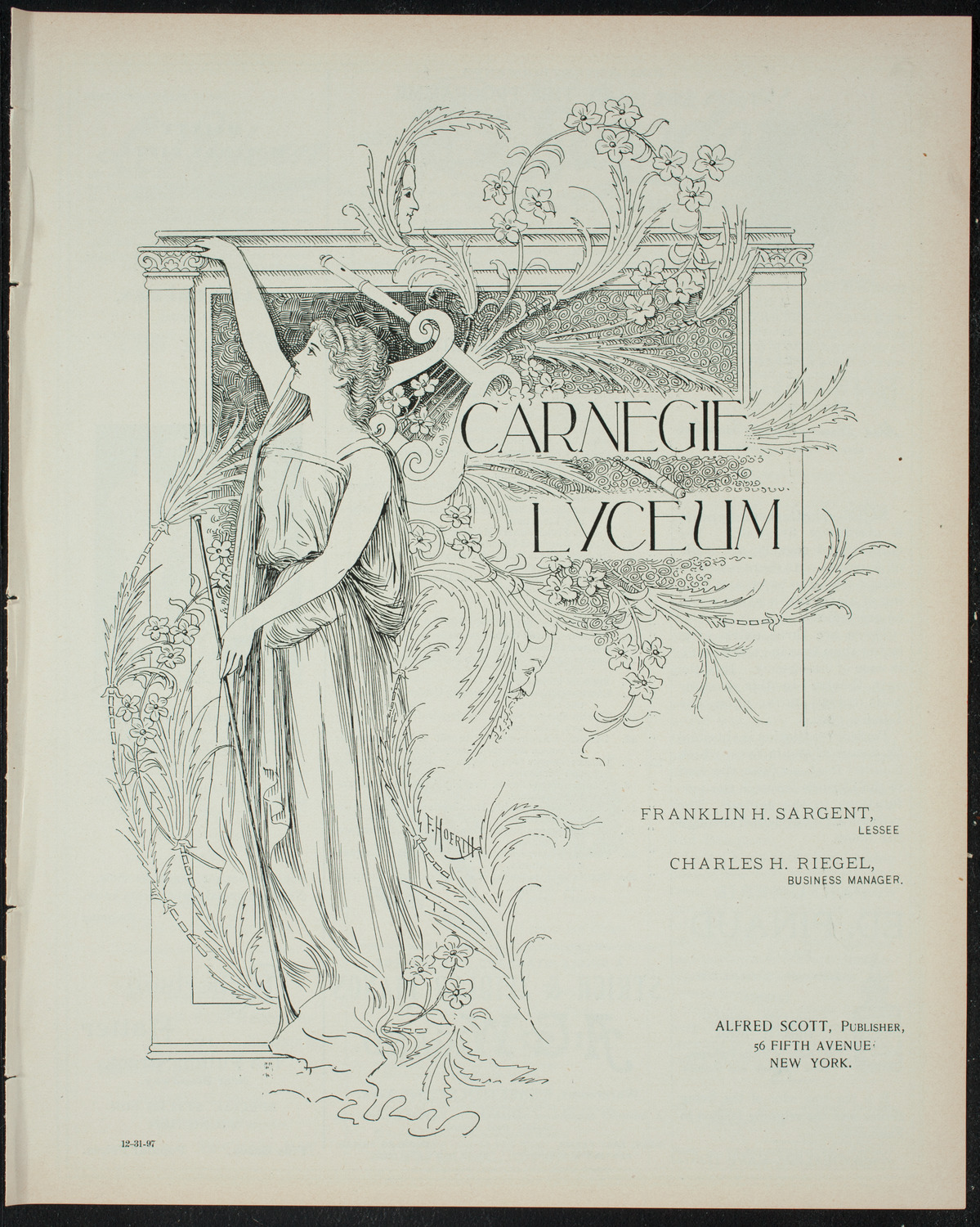 Benefit: Club Revolucionario Cubano/ Wounded Cubans, December 31, 1897, program page 1