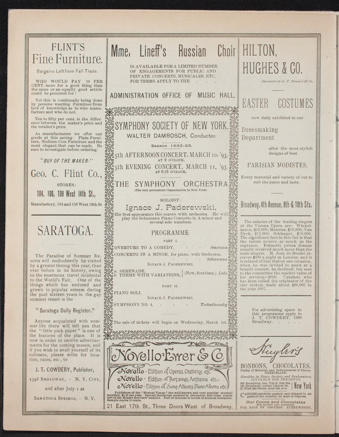 Second Grand Wagner Concert, February 23, 1893, program page 13