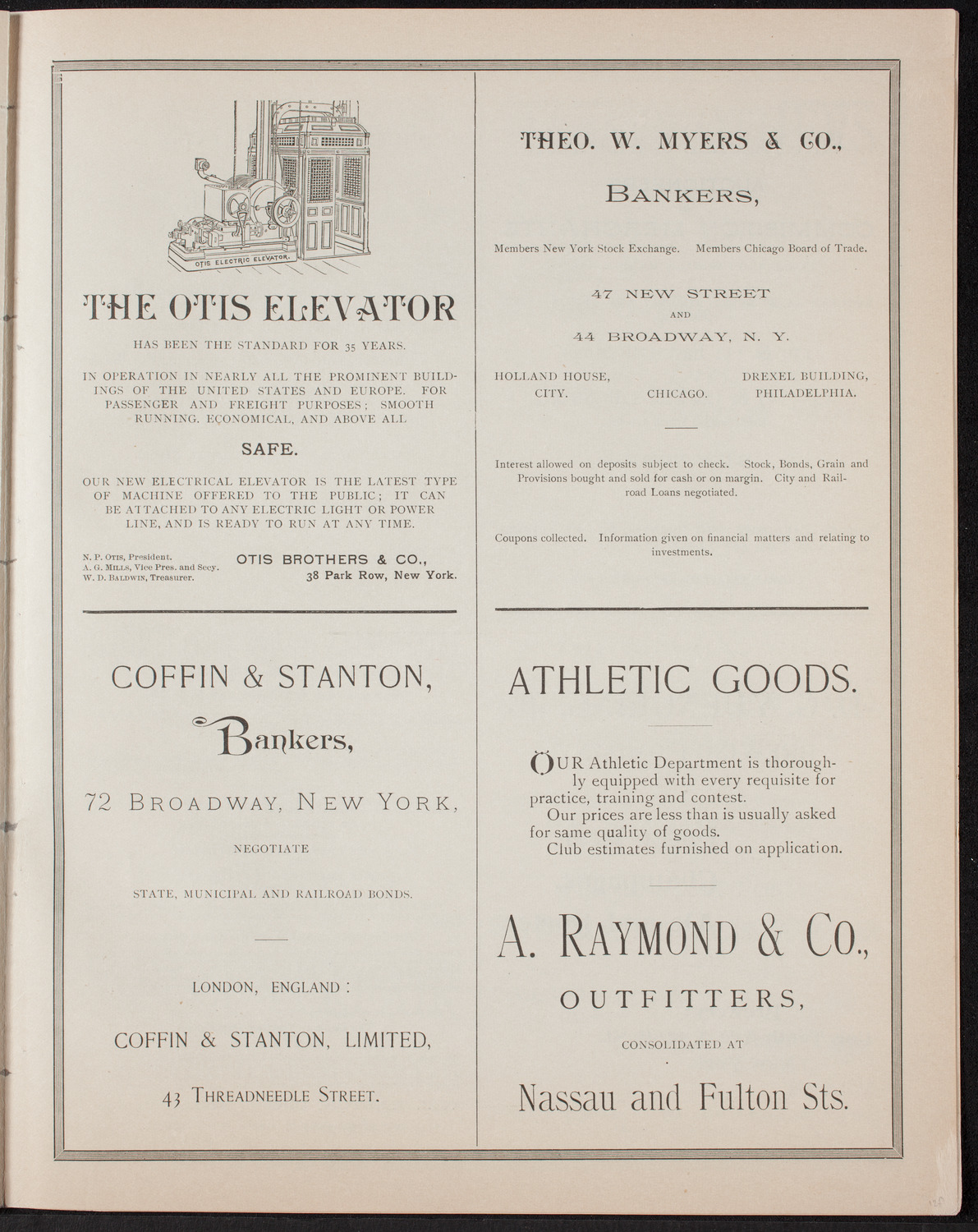 New York Athletic Club Minstrel Show, November 30, 1892, program page 13