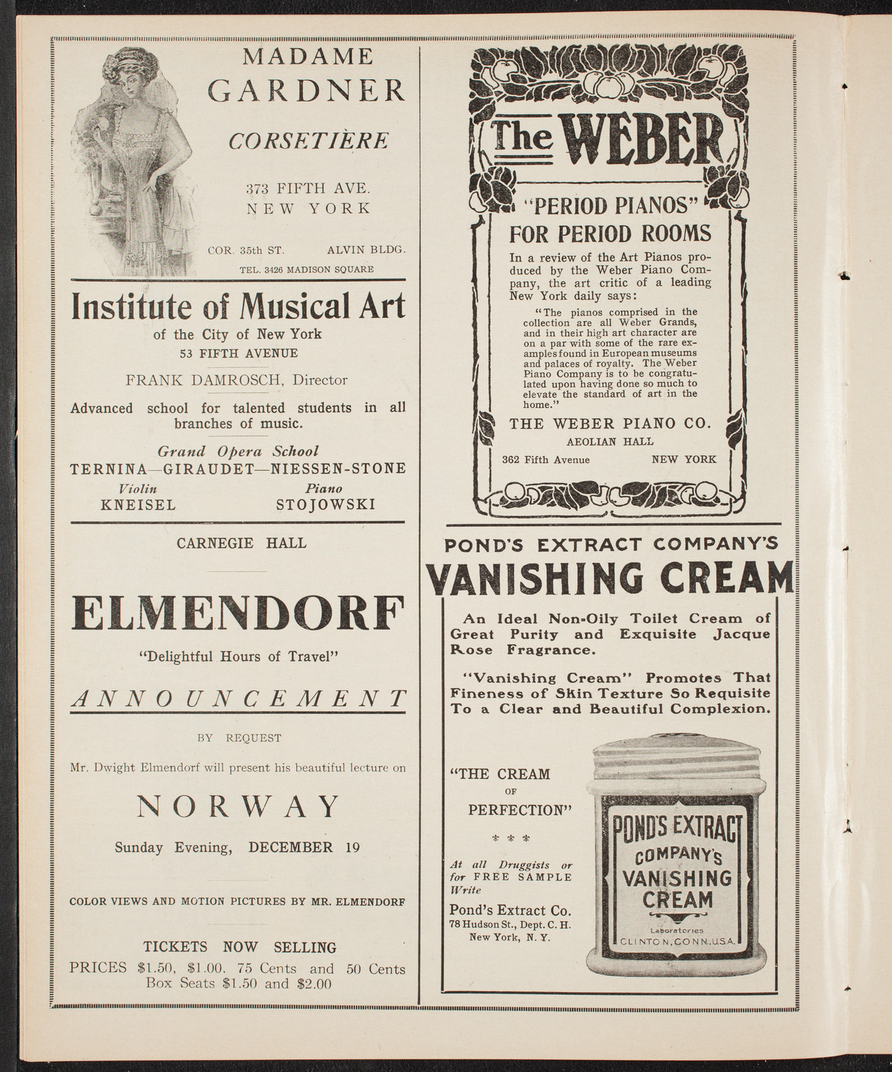 Lillian Nordica, Soprano, and Teresa Carreño, Piano, December 19, 1909, program page 6