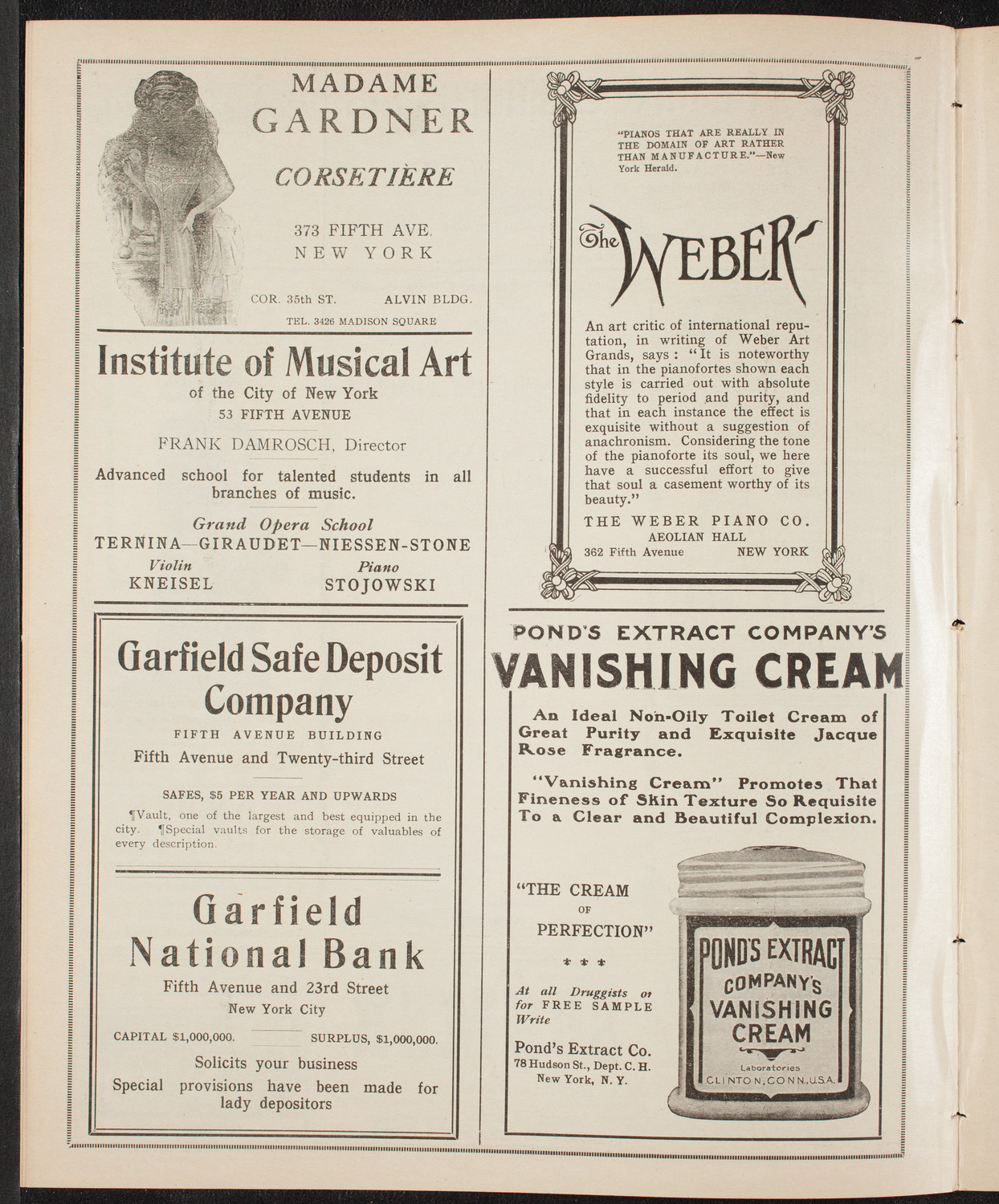 Benefit: Caledonian Hospital Society, February 11, 1910, program page 6