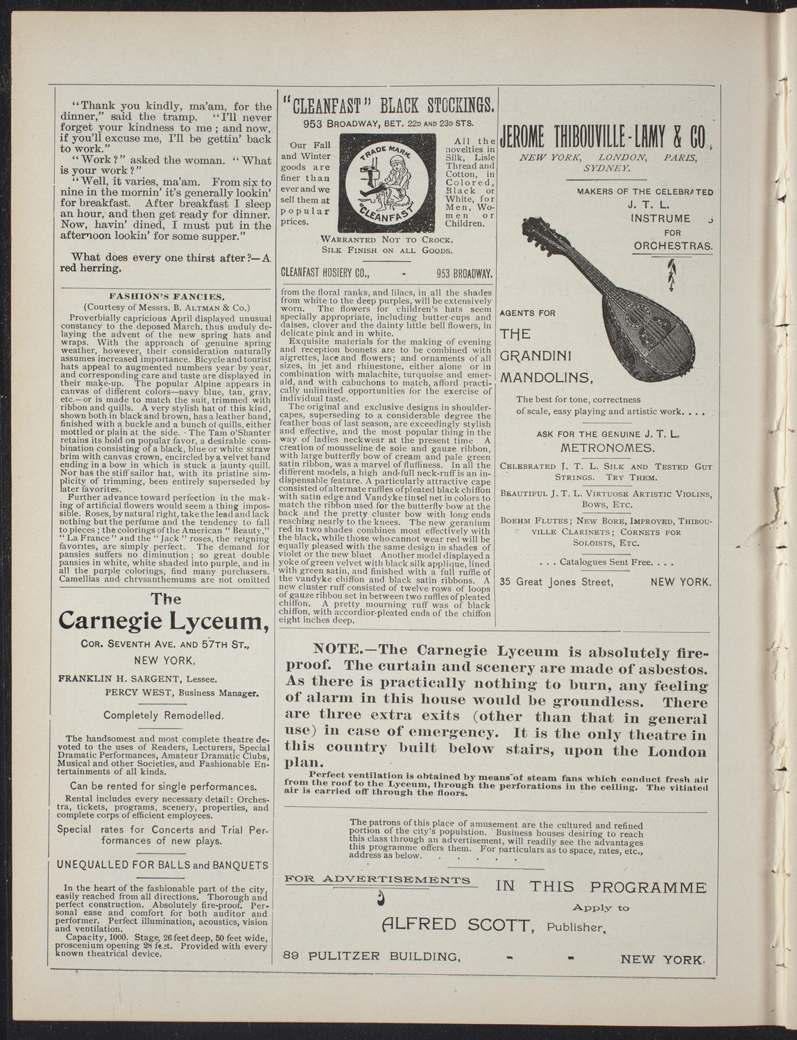 Graduation: Berkeley School, May 21, 1897, program page 4