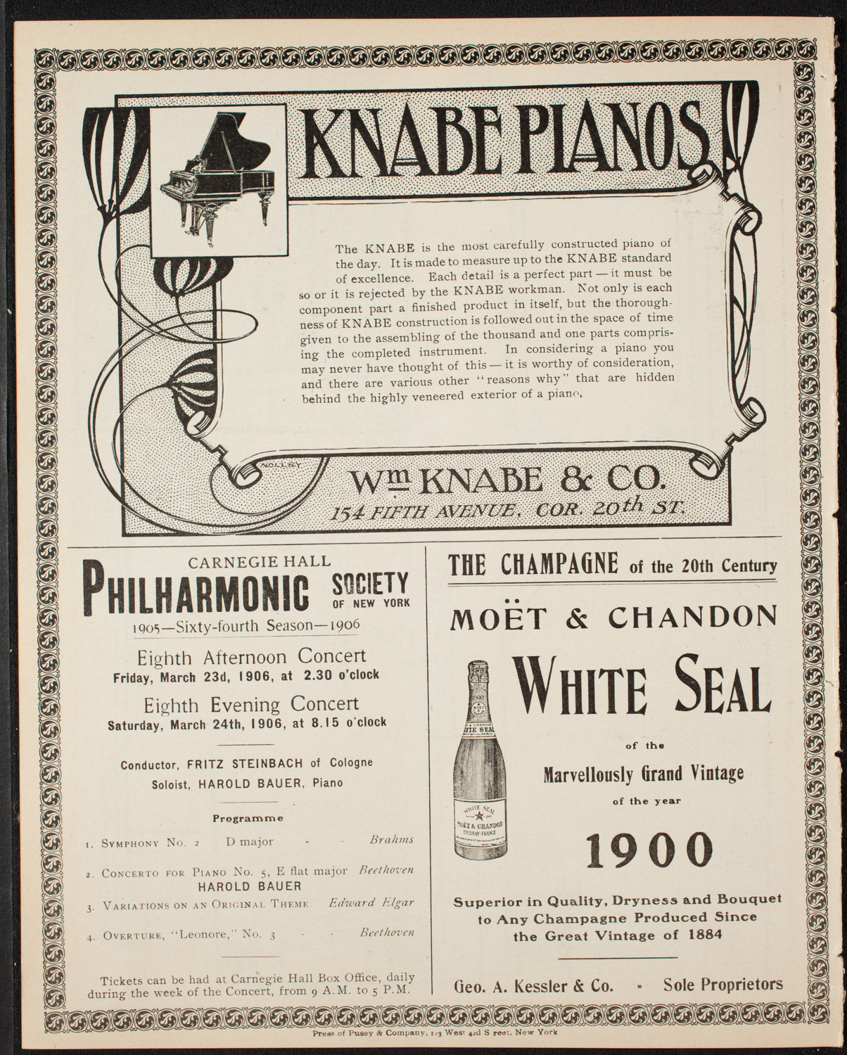 Boston Symphony Orchestra, March 17, 1906, program page 12
