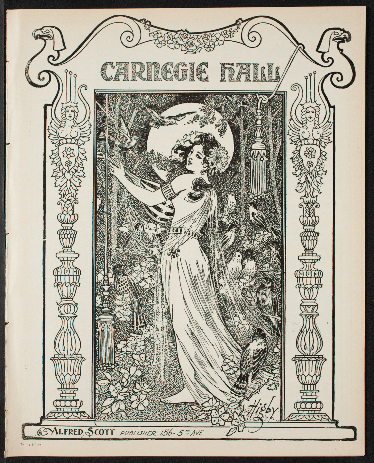 New York Philharmonic, February 8, 1907, program page 1