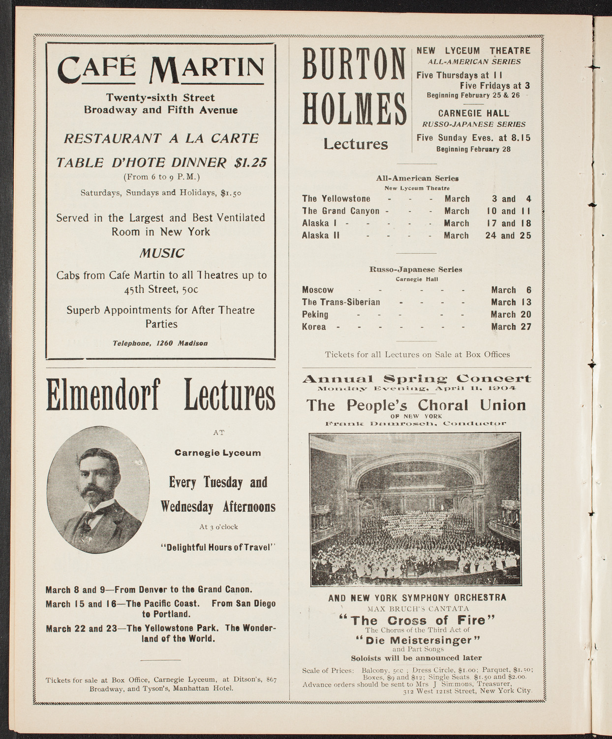 Richard Strauss with Wetzler Symphony Orchestra, March 3, 1904, program page 10