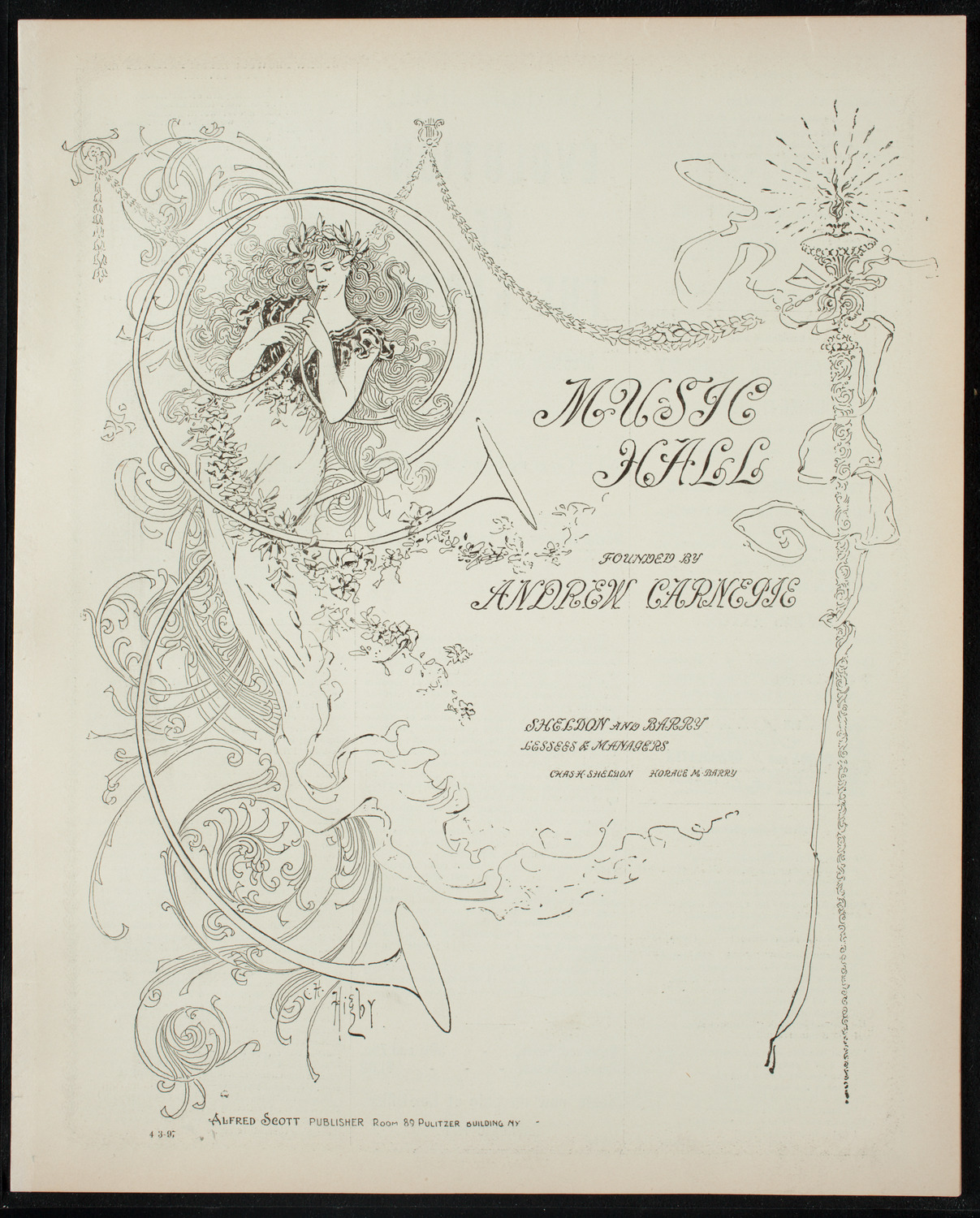 New York Symphony Orchestra, April 3, 1897, program page 1